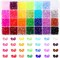 1120Pcs Crystal Acrylic Bicone Beads for Jewelry Making, 28 Colors, 8 MM